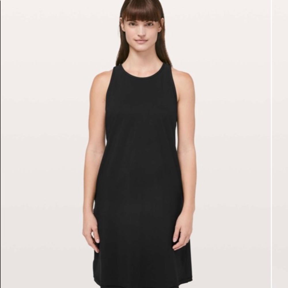 Lululemon Early Morning Cross Back dress new with tags in black size 8